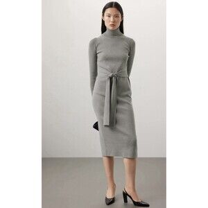 Toccin Gray Knit Tie Front Dress Size Medium